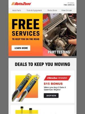 AutoZone - FREE Services to keep you on the road