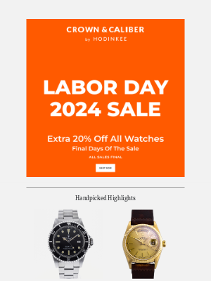 Crown & Caliber - Labor Day 2024 Sale