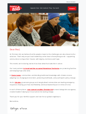 Christian Aid (United Kingdom) - You power local solutions that last – see the results