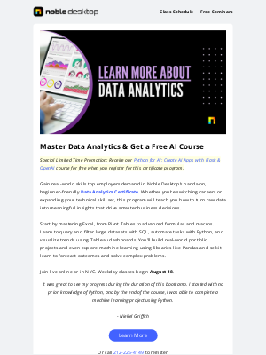 Noble Desktop - Your Future in Data Analytics Starts Here