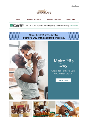 Simply Chocolate - ⌛ Order Father’s Day gifts by 2PM ET today.
