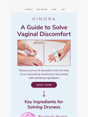 Kindra - Your guide to solve menopausal dryness