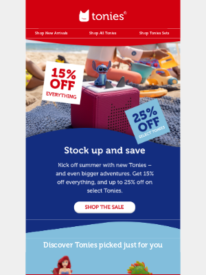 tonies - Have you shopped our Memorial Day Sale yet?