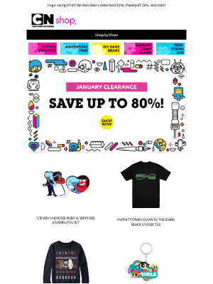 Cartoon Network - Save up to 80% -- it's our January Clearance Sale!
