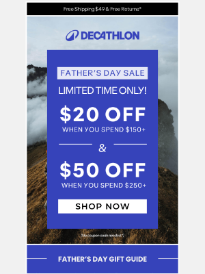 Decathlon - Limited Time: Father's Day Sale!