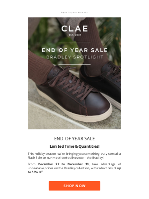 End of Year Sale