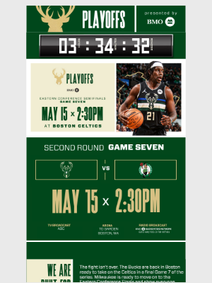 Milwaukee Bucks - Don't miss a thrilling Game 7!