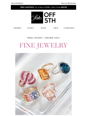 Barney's New York - LAST day: extra 40% OFF fine jewelry