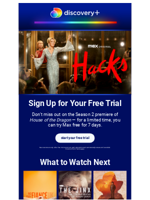 discovery+ - Get a 7-day free trial of Max.