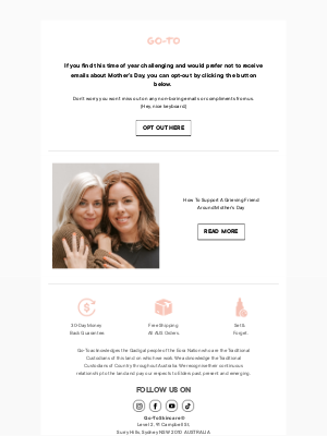 Go-To Skin Care - An Option To Opt-Out This Mother’s Day.