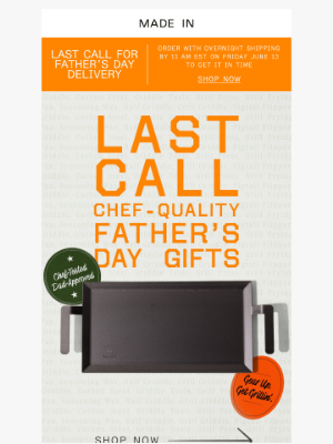 Made In Cookware - Last Chance for Father's Day Delivery 📦