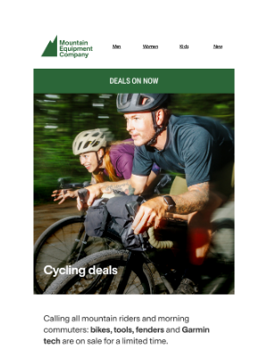 MEC (Canada) - Major savings on cycling gear, over here 👋