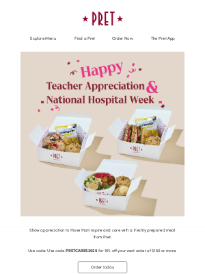 Pret A Manger - To our helpers and healers
