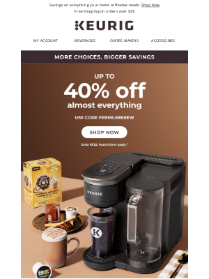 Keurig - There's still time to save up to 40% sitewide!