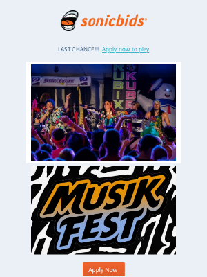 Sonicbids - Final Hours to Apply to Musikfest!!!