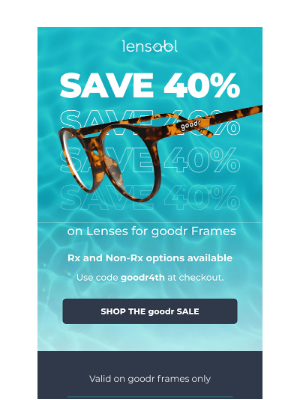 Lensabl - goodr Frames: Save 40% on Lenses 😎