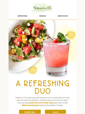 Bahama Breeze - Summer's sweetest pairing won't last