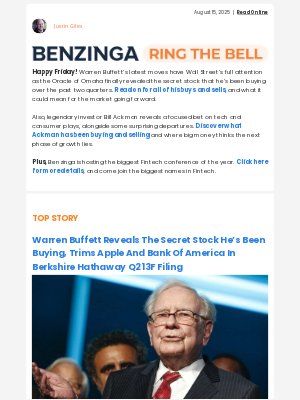 benzinga partners - 🚀 Warren Buffett Finally Reveals Secret Buy — Bill Ackman Doubles Down On These ‘Magnificent 7’ Tech Giants