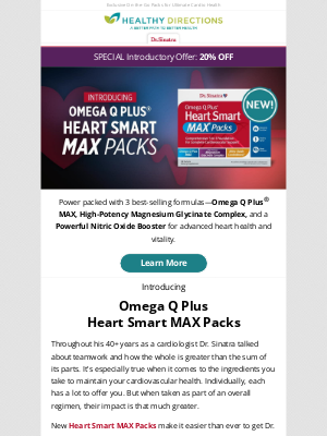 Healthy Directions - NEW supplement alert! Omega Q Plus Heart Smart MAX Packs