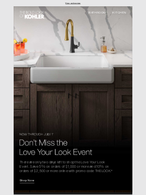 Kohler Co. - Only Two Days Left to Save