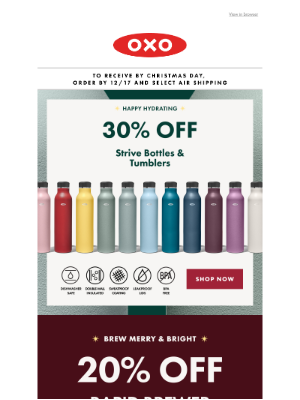 OXO - Don't miss up to 30% off!