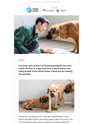 Humane Society of the United States - Just landed