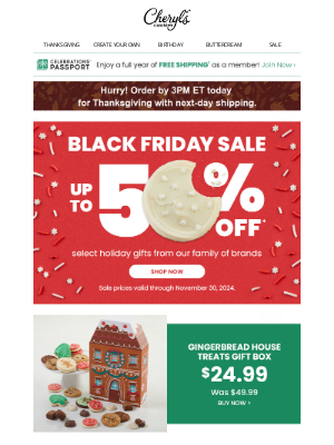 Cheryl’s Cookies - Need up to 50% off fantastic holiday treats? We got you.