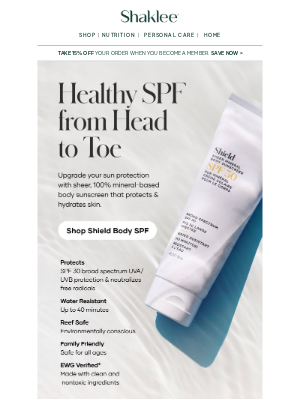 Shaklee - Hydrating, 100% mineral-based sunscreen is here!