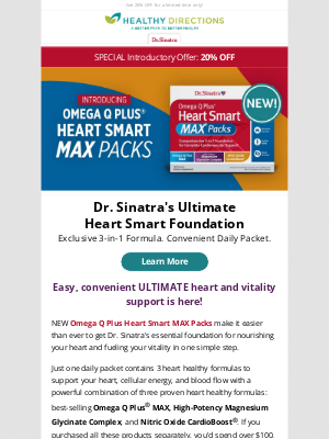 Healthy Directions - Ready to try NEW OQP Heart Smart MAX Packs?