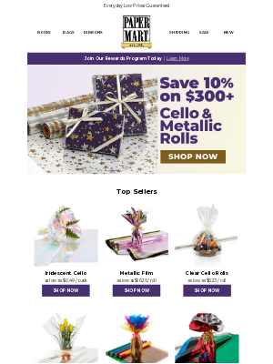 Paper Mart - Save 10% on Bulk Cello Film Rolls $300+