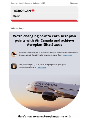 Air Canada - We’re changing how to earn Aeroplan points with Air Canada and achieve Aeroplan Elite Status
