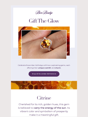 Ben Bridge Jeweler - Celebrate November Events with Citrine & Topaz