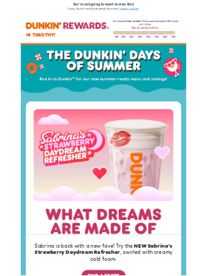 Dunkin' Donuts - New summer menu just landed✈️🏝️