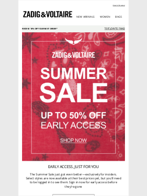 Zadig & Voltaire - Early Access, Just for You