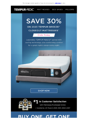 Tempur-Pedic - Hours left to save 30% on select mattresses