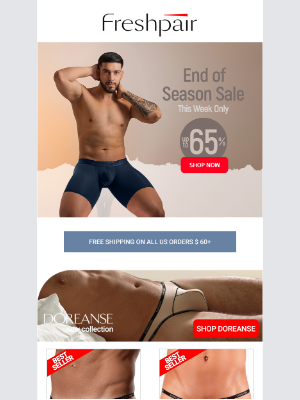 Freshpair - 🩳 u/t 60% Off Men's Underwear Doreanse, Clever & Xtremen + Free Shipping