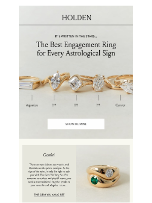 HOLDEN - the best engagement ring for your zodiac sign 💫