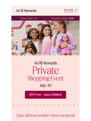 American Girl - Early access for AG Rewards™ members