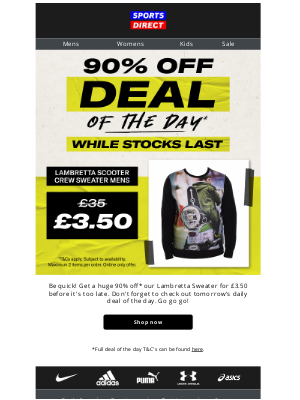 Bob's Stores - Hurry! 90% off Lambretta Sweater for £3.50 🚨
