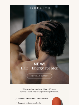 JS Health Vitamins - NEW Hair + Energy For Men is here!