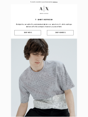 Armani Exchange - Just dropped: your t-shirt refresh