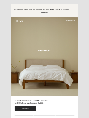 Thuma - A credit is available.