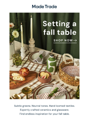 Made Trade - Elevate your fall table 🍁