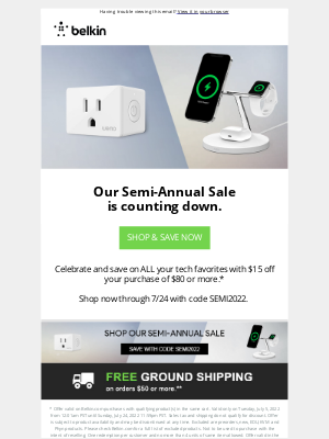 Belkin - Final Week: Shop our Semi-Annual Sale