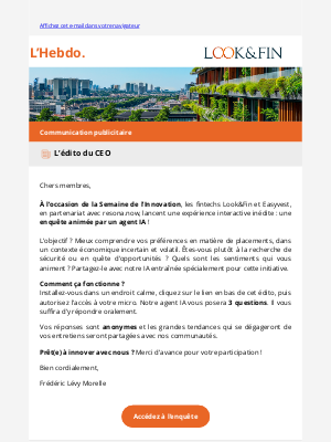 Look & Fin (France) - Hebdo - Prêt(e) à innover?