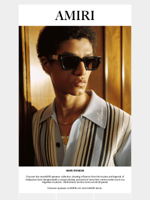 Amiri Johnson - Introducing AMIRI's New Eyewear