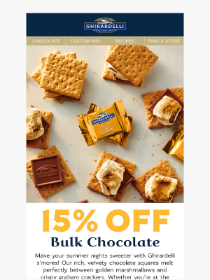 Ghirardelli Chocolate Company - S'more Savings on SQUARES 🔥🍫