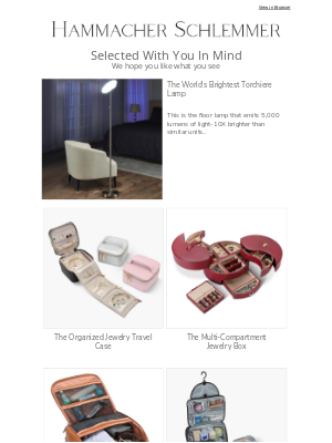 Hammacher Schlemmer - Selected Just For You:  The World's Brightest Torchiere Lamp & More