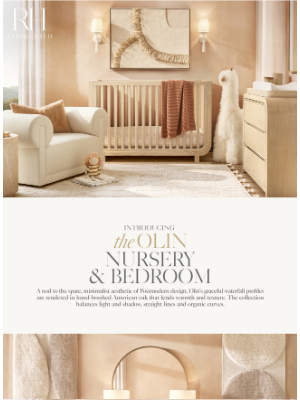 RH Baby & Child - Introducing the Olin Nursery & Bedroom in Hand-Brushed American Oak