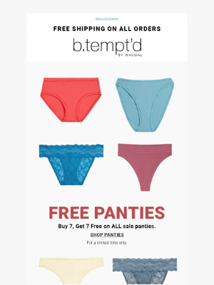 Lively - Buy 7 Panties, Get 7 Panties FREE